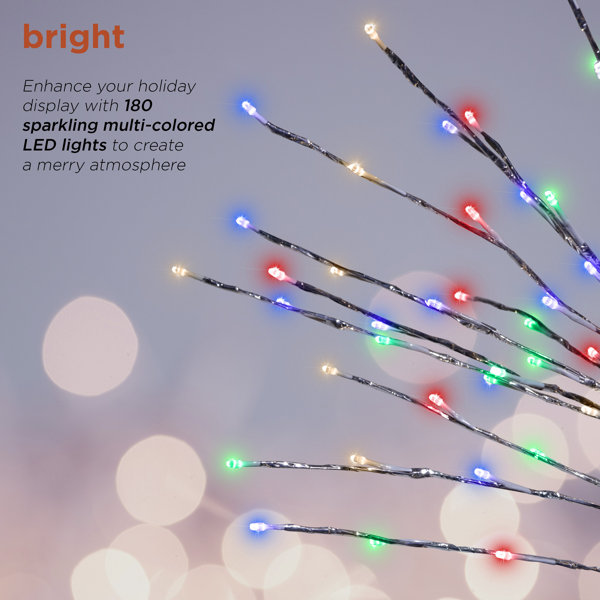 The Holiday Aisle® 5' H Slender Silver Cedar Christmas Tree with 180